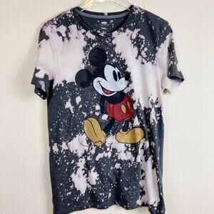 Custom Bleached Disney Mickey Mouse Tshirt